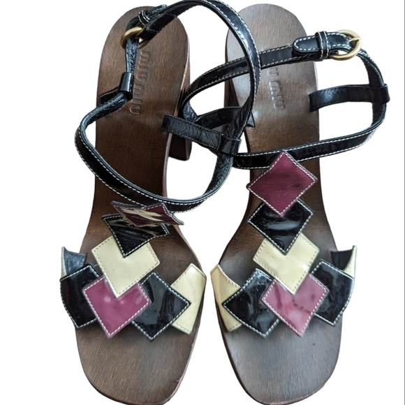 Vtg Miu Miu Heel Sandals - Picture 1 of 11